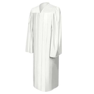 Shiny White Bachelors Graduation Gown - College & University - Graduation Cap and Gown
