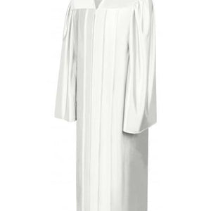 Shiny White Bachelors Graduation Gown - College & University - Graduation Cap and Gown