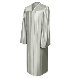 Shiny Silver Bachelors Graduation Gown - College & University - Graduation Cap and Gown