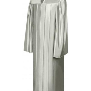 Shiny Silver Bachelors Graduation Gown - College & University - Graduation Cap and Gown