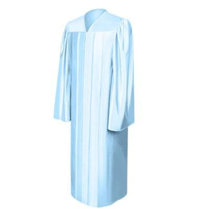 Shiny Light Blue Bachelors Graduation Gown - College & University - Graduation Cap and Gown