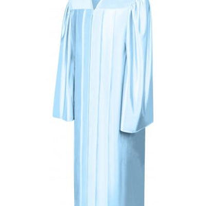 Shiny Light Blue Bachelors Graduation Gown - College & University - Graduation Cap and Gown