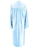 Shiny Light Blue Bachelors Graduation Gown - College & University - Graduation Cap and Gown