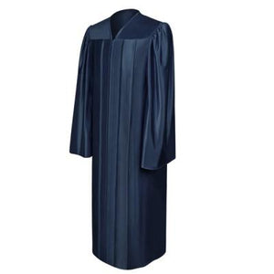 Shiny Navy Blue Bachelors Graduation Gown - College & University - Graduation Cap and Gown