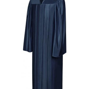 Shiny Navy Blue Bachelors Graduation Gown - College & University - Graduation Cap and Gown