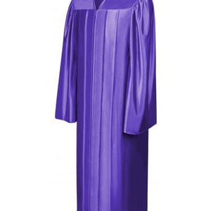 Shiny Purple Bachelors Graduation Gown - College & University - Graduation Cap and Gown