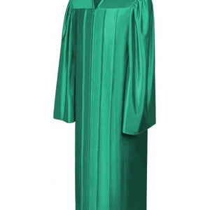 Shiny Emerald Green Bachelors Graduation Gown - College & University - Graduation Cap and Gown