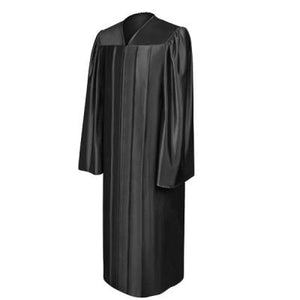 Shiny Black Bachelors Graduation Gown - College & University - Graduation Cap and Gown