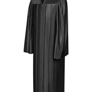 Shiny Black Bachelors Graduation Gown - College & University - Graduation Cap and Gown