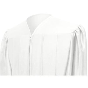 Shiny White Bachelors Cap & Gown - College & University - Graduation Cap and Gown