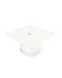 Shiny White High School Cap and Gown - Graduation Cap and Gown