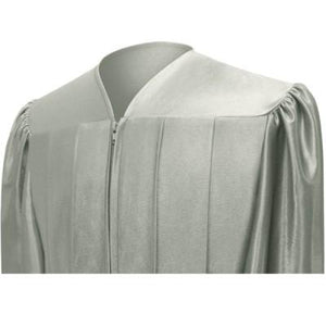 Shiny Silver High School Cap and Gown - Graduation Cap and Gown