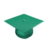 Shiny Emerald Green Bachelors Cap & Gown - College & University - Graduation Cap and Gown