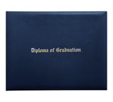 Navy Blue Imprinted Diploma Cover - High School Diploma Covers - Graduation Cap and Gown