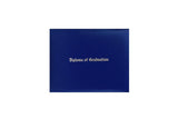 Royal Blue Imprinted Diploma Cover - High School Diploma Cover - Graduation Cap and Gown