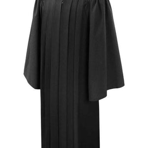 Deluxe Black High School Graduation Gown - Fluted Gown - Graduation Cap and Gown