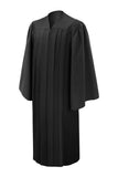 Deluxe Black High School Graduation Gown - Fluted Gown - Graduation Cap and Gown