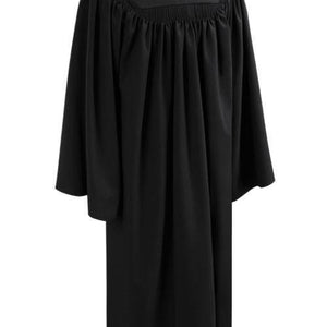 Deluxe Black High School Graduation Gown - Fluted Gown - Graduation Cap and Gown