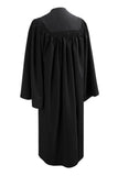 Deluxe Black High School Graduation Gown - Fluted Gown - Graduation Cap and Gown