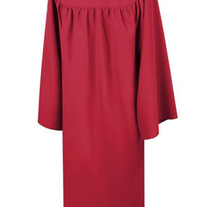 Matte Red High School Graduation Gown - Graduation Cap and Gown