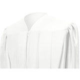 Shiny White High School Graduation Gown - Graduation Cap and Gown