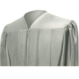 Shiny Silver High School Graduation Gown - Graduation Cap and Gown