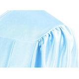 Shiny Light Blue High School Graduation Gown - Graduation Cap and Gown