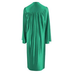 Shiny Emerald Green High School Graduation Gown - Graduation Cap and Gown