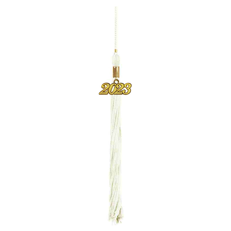 Shiny White High School Cap and Gown