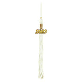 Shiny White High School Cap and Gown