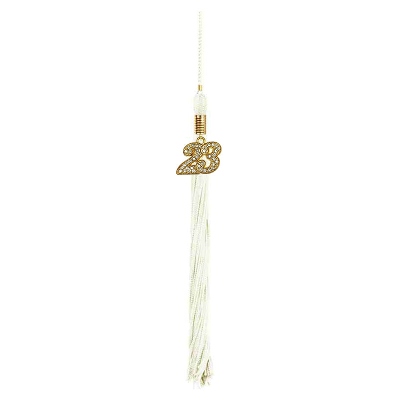 Shiny White High School Cap and Gown