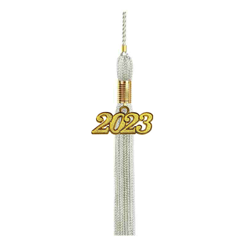 Shiny Silver High School Cap and Gown