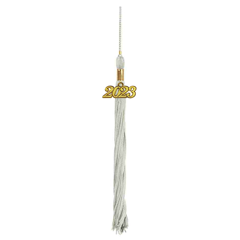 Shiny Silver High School Cap and Gown