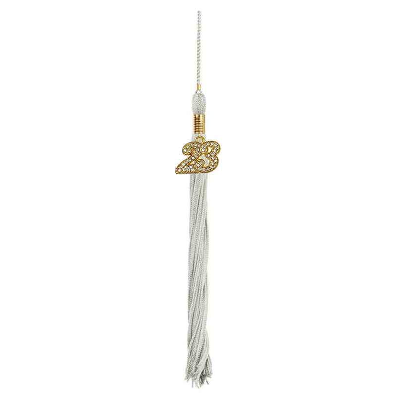 Shiny Silver High School Cap and Gown