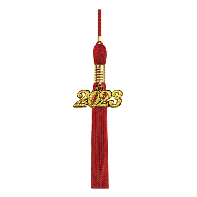 Shiny Red High School Graduation Cap & Gown