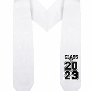 White Preschool & Kindergarten Class of 2023 Graduation Stole