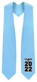 Light Blue "Class of 2021/2022" Graduation Stole